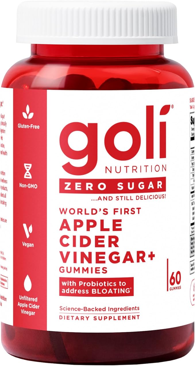 Goli Zero Sugar Trio - World's First 3-in-1 Pre, Post, Probiotic, Apple Cider Vinegar with Vitamin B12 and Probiotics, Ashwagandha & L-Theanine, Vitamin D Gummies, 90 Count (3-Bottle Set)