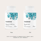 THORNE - Vitamin C 1,000 mg Supplement - Supports Healthy Immune Function & Collagen Formation - Provides Antioxidant Benefits* - Third-Party Certified - Gluten, Dairy & Soy-Free - 60 Capsules