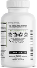Bronson Liver Detox Advanced Detox & Cleansing Formula Supports Health Liver Function with Milk Thistle, Dandelion Extract, Turmeric, Artichoke Leaf & More, Non-GMO, 180 Vegetarian Capsules