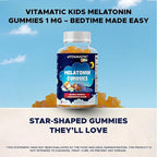 Vitamatic Sugar Free Kids Melatonin 1mg, 90 Gummies, Pineapple & passionfruit Flavored Gummies, 90 Days Supply (Pack of 2)
