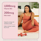 Bariatric Advantage B-12 Speedy Melts, Vitamin B12 1000 mcg Supplement, Fast Melting with 200 mcg of Folic Acid for Nutritional Support - Peppermint, 30 Count