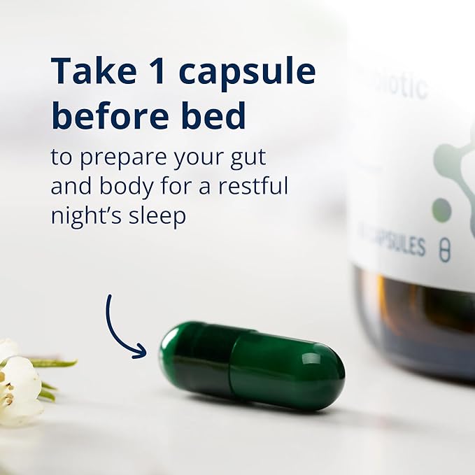Metagenics UltraFlora Night Rest & Digest Postbiotic - Postbiotic Capsules - Digestive Enzymes & Botanical Extracts - Nighttime Formula to Support Gut-Brain Connection & Restful Sleep - 14 Capsules
