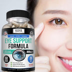 Kaya Naturals Eye Health Supplement - Lutein & Zeaxanthin - Supports Eye Strain, Dry Eyes, and Vision Health - Clinically Proven Ingredients 800mg Vitamin Supplement - 60 Count