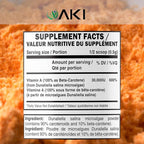 AKI Beta Carotene 10% Powder (1.5oz/42.52g) Highly Concentrated flavouring Fount of Vitamin A, May Helps to Support Body Functions, Skin, Immune System and Eye - GMO Free & Vegan Friendly