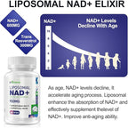 inGreens 900mg Liposomal NAD+ Supplement with 300mg Trans Resveratrol - Superior Absorption, Replaces NMN, Boost NAD+ for DNA Repair, Energy & Longevity, Aging Defense, 120 Softgels