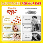 Lutein Gummies Eye Health Supplement with Zeaxanthin & Vitamin A – Blue Light Protection, Orange Flavor, Supports Vision Care for Adults – Vegan, Non-GMO, Gluten Free (60 Count)