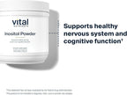 Vital Nutrients Inositol Powder - Myo Inositol Supplement for Women and Men - Supports Energy, Nervous System, Metabolism & Ovarian Function* - Vegan, Gluten, Dairy, Soy Free - 56 Servings