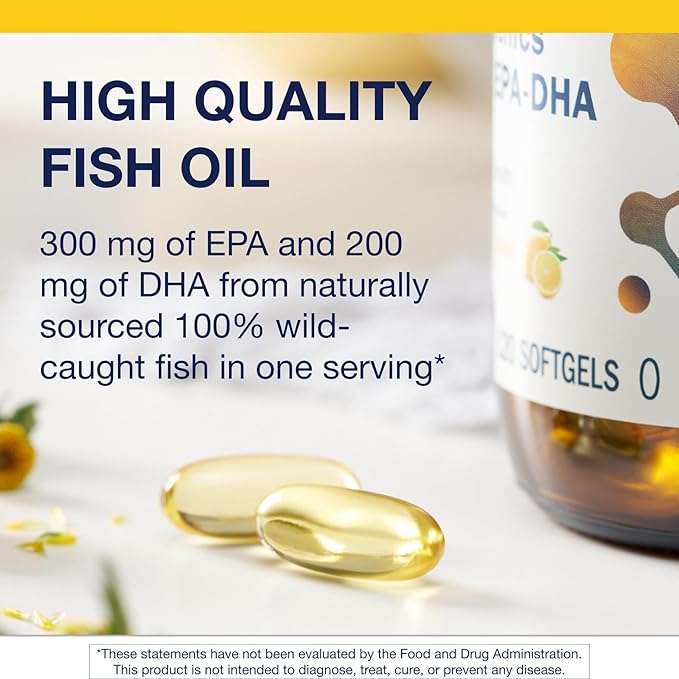 Metagenics OmegaGenics EPA-DHA 500 - High Potency Fish Oil Supplement for Cardiovascular Health* - Sustainably Sourced & Purity Tested - Non-GMO & Gluten-Free - 120 Softgels