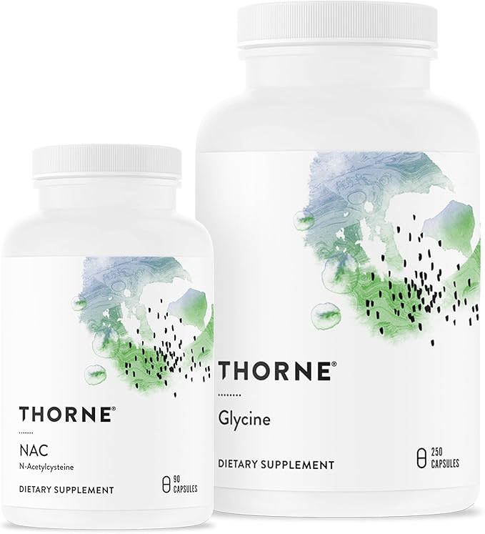 THORNE - Detox Duo - Liver, Kidney, & Immune Support Bundle - NAC & Glycine - 30 to 125 Servings