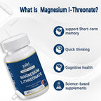 Magnesium L-Threonate 2,000mg and Magnesium Glycinate 400mg | 90 Vegetarian Capsules | Muscle Health, Better Sleep & Cognitive Health|High-Absorption | Non-GMO, Gluten-Free
