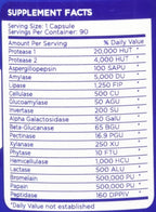 Zenesis Labs Digestive Enzymes - with Amylase, Bromelain, Protease, Lipase, & 14 Other Enzymes - 90 Capsules