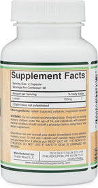 Double Wood Supplements Luteolin Supplement 100mg Servings of Bioactive Flavanoids (120 Capsules, Gluten Free) Potent Polyphenols Flavonoid for Brain and Cardiovascular Support