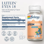SOLARAY Chewable Lutein Eyes 18 | Eye & Macular Health Support Supplement w/Naturally Occurring Lutein and Zeaxanthin | Non-GMO | 30 Chewables