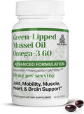 TURNER Omega-3 New Zealand Green Lipped Mussel Oil, 53x Higher Potency with UAF1000+ Super Antioxidant for Superior Joint Comfort & Mobility, No Fishy Aftertaste, 1 Bottle, 60 Softgels
