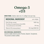 Nature's Bounty Omega-3 + D3 Fish Oil 1200mg / Vitamin D3 1000IU 90 softgels
