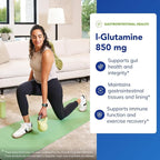 Pure Encapsulations L-Glutamine 850 mg | Supplement for Immune and Digestive Support, Gut Health and Lining Repair, Metabolism Boost, and Muscle Support* | 90 Capsules