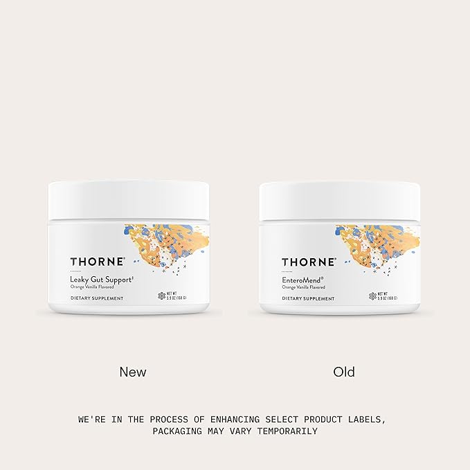 THORNE - Leaky Gut Support (Formerly EnteroMend) - Gut Health Supplement - Supports Optimal Digestive Function & Bowel Regularity* - NSF Certified for Sport - Orange Vanilla Flavor - 30 Servings