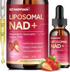 Liposomal NAD Supplement - 1200mg NAD+ Liquid Drops for Women & Men with Nicotinamide, Resveratrol, Quercetin, TMG, Black Pepper Extract - Brain & Cellular Mitochondrial Health, Anti-Aging, Longevity