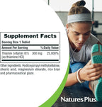 NaturesPlus Vitamin B1 300 mg - 90 Sustained Release Tablets - Mega-Dose Thiamin - Energy Support - Vegetarian, Gluten Free - 90 Servings