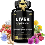 DLNIA 32 in 1 Liver Cleanse Detox & Repair Formula with Apple Cider Vinegar, Milk Thistle Supplement, Artichoke, Dandelion Root Supplement - Non-GMO & Vegan Herbal Liver Support & Repair