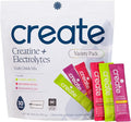 Create Creatine + Electrolytes Mix - Creatine Monohydrate Stick Packs, Supports Energy and Hydration, NSF Certified for Sport, 30 Count, Variety Pack