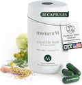 momentM Equilibrium 3-in-1 Probiotics for Women & Men Digestive Health, Prebiotics and Probiotics for Women with HOWARU Strains, Postbiotics & Fennel for Bloat & Gut Health,12.5B CFU, 30 Capsules
