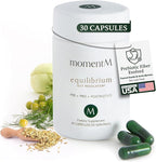 momentM Equilibrium 3-in-1 Probiotics for Women & Men Digestive Health, Prebiotics and Probiotics for Women with HOWARU Strains, Postbiotics & Fennel for Bloat & Gut Health,12.5B CFU, 30 Capsules