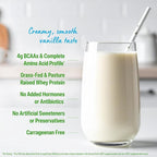 Orgain Whey Protein Powder, Vanilla Bean, 21g Grass Fed Dairy Protein, 5g BCAAs, 3g Prebiotic Fiber, 2g Sugar, No Added Hormones, Gluten Free, Kosher, for Shakes & Smoothies, 1.82 lb