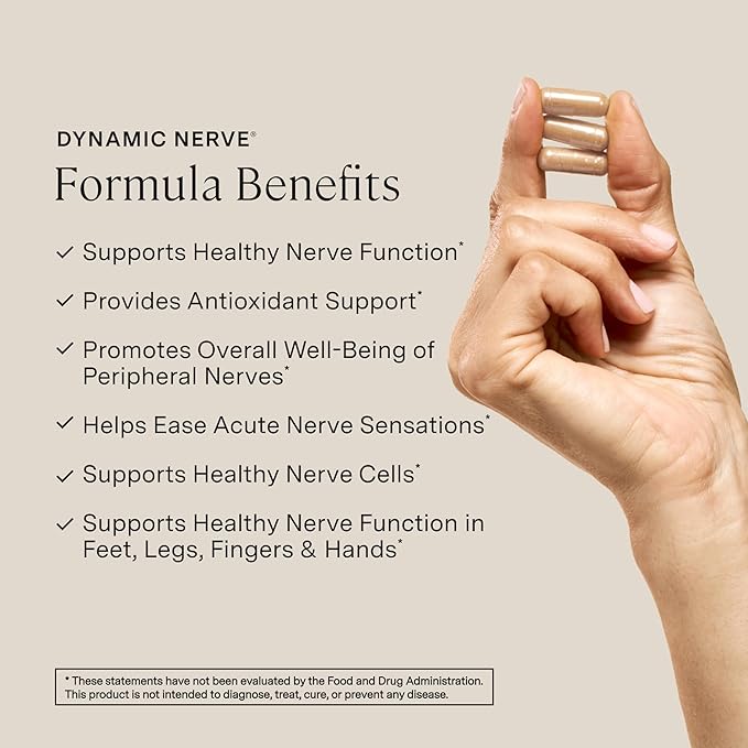 Stonehenge Health Dynamic Nerve Supplement - Supports Nerve Function in Fingers, Toes, Hands, and Feet with Alpha Lipoic Acid ALA, Benfotiamine, Pea, Robust B Complex, Boswellia