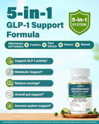 GLP-1 Supplement 100 Billion Akkermansia Probiotic & Prebiotic for Gut Health & Digestion, Metabolism & Energy Support with Vitamin B2 & D, Green Tea and Chromium - Non-GMO | 90 Capsules