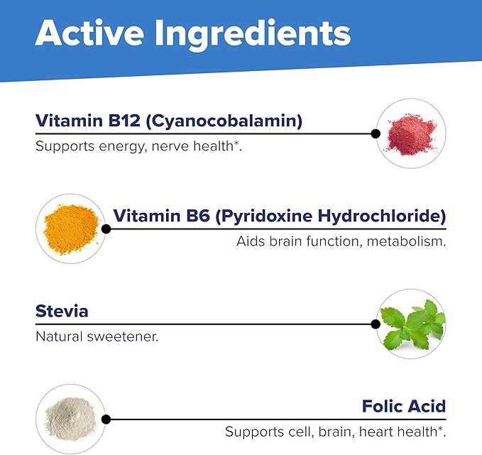 Superior Source No Shot Vitamin B-12 Cyanocobalamin 1000 mcg, B-6, Folic Acid 400 mcg - Support Brain & Heart Health - Aids Natural Energy Levels - 60 Sublingual Dissolving Tablets