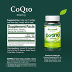 High Absorption CoQ10 200mg Softgels for Heart Health & Energy Metabolism - Potent Antioxidant Supplement for Statin Users - 30 Day Supply by Innervis Nutrition