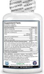 NuBest AREDS 2 Eye Vitamins with Beta Carotene Carrot Powder, 20mg Lutein, 4mg Zeaxanthin, Bilberry, Grape Seed, BioPerine, B-Complex, Multivitamin for Eye Health | Pack 2