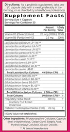 HealthAid UriProbio – 50 Billion CFU Women’s Probiotic with Prebiotic, Cranberry, D-Mannose, Vitamin D₃ & B₆ | Supports Urinary Tract & Digestive Wellness, Acid & Bile Resistant, Vegan