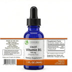 Vitamin B1 Liquid Drops Supplement – Thiamine HCl 100mg – Vitamin B1 Liquid for Energy Metabolism Nervous System Support – Thiamine Liquid Vitamins for Adults – 1 fl oz