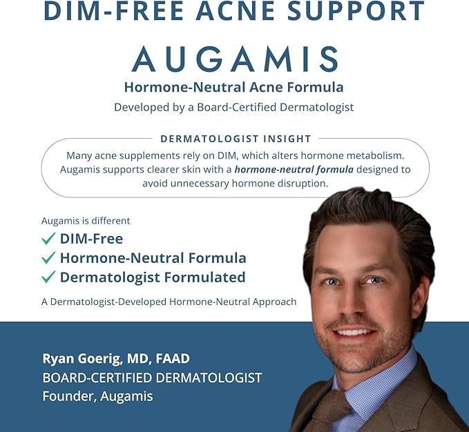 Hormonal Acne Treatment for Women - No DIM - (60 Capsules, 485 mg) – DIM-Free Acne Medication - Helps Nodular & Hormonal Acne - Best Acne Treatment for Teenagers & Adults