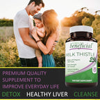 PURELY beneficial Organic Milk Thistle Capsules, 50:1 Milk Thistle Extract, Liver Cleanse & Antioxidant Support, 120 Veg Capsules, Vegan & Non-GMO