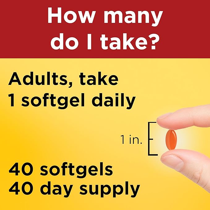 Nature Made CoQ10 200mg Softgels, Dietary Supplement for Heart Health Support, 40 Softgels, 40 Day Supply