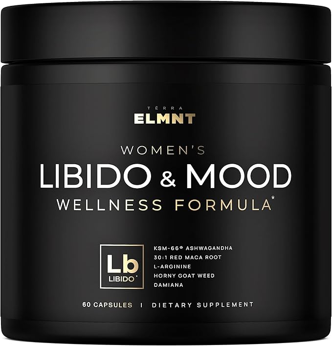 1,450mg Libido Booster for Women w. 30x Strength Red Maca Root, KSM66 Ashwagandha, Horny Goat Weed & Damiana - Pure Peruvian Red Maca Root Capsules Powerful Aphrodisiac & Testosterone for Women