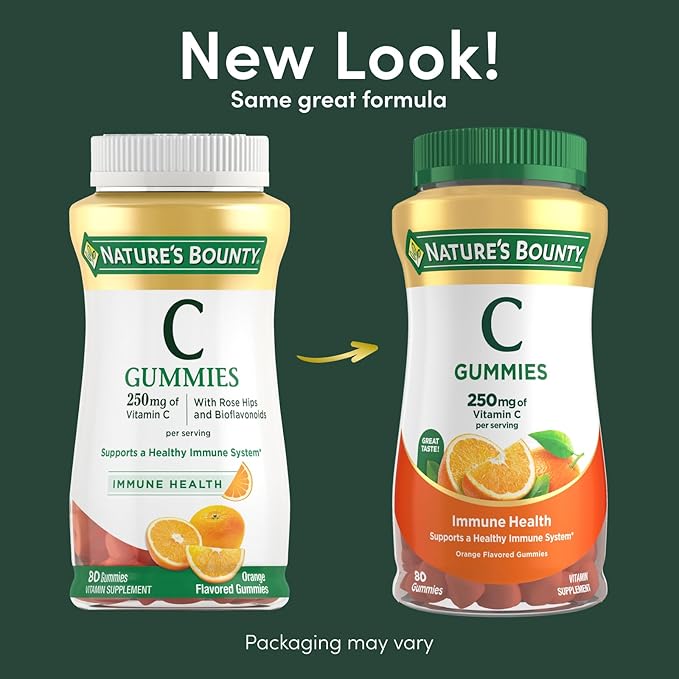 Nature's Bounty Vitamin C, Orange, 80 Count (Pack of 2)