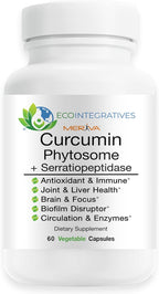Meriva Curcumin Phytosome + Serratiopeptidase | 500 mg Curcumin Phytosome Complex | Vegan Joint & Mobility Support | 60 Capsules