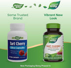 Nature's Way Tart Cherry Ultra Capsules, Montmorency Cherry, Anthocyanins for Antioxidant Support*, 1,200 mg per 3-capsule serving, 90 Vegan Capsules (Packaging May Vary)