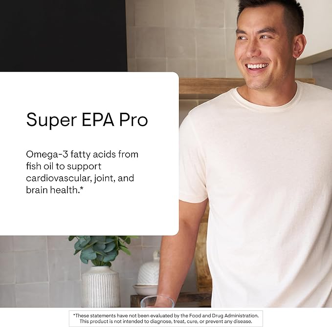 THORNE - Super EPA Pro - Omega-3 Fish Oil Supplement with EPA & DHA from Sustainably Sourced Cold-Water Fish - Promotes Blood Lipid Support* - Third-Party Certified - Gluten & Dairy-Free -120 Softgels