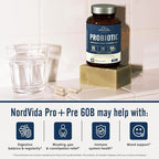 Probiotic 60 Billion 19 Strains with Organic Prebiotic for Men & Women, Digestive & Immune Health, Non-GMO, No Dairy, Shelf Stable, Delayed Release, 60 Vegan Caps