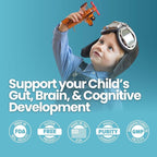 SuperHMO Prebiotic Mix for Kids - 5 HMOs for Gut, Digestion, and Cognitive Health, Powder, 45 Servings