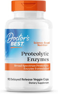 Doctor's Best Proteolytic Enzymes Supplement for Men & Women - Supports Protein Digestion, Caps for Digestive Wellness, Bromelain, Protease, & Papain Blend, Supports Metabolic Health - 90 Veg Capsules
