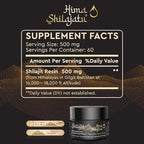 Hima Shilajatu Shilajit Purest Himalayan Organic Shilajit Resin - Gold Grade 100% Purity Shilajit with Fulvic Acid & 85+ Trace Minerals Complex for Energy & Immune Support, Pack of 3 (6 Months Supply)