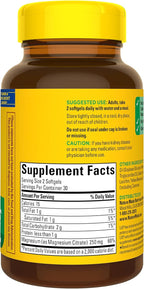 Nature Made Magnesium Citrate 250 mg per serving, Magnesium Supplements for Men and Women, Supports Muscle, Nerve, Bone and Heart, 60 Softgels, 30 Day Supply