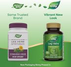 Nature's Way Leg Veins, Supports Healthy Leg Vein Strength*, 6-Herb Blend, With Horse Chestnut Extract, Dandelion, Gluten Free, 120 Vegan Capsules (Packaging May Vary) - 2 Pack