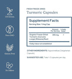 Eclectic Herb - Organic Turmeric Capsules | Musculoskeletal System & Joint Health Support | Herbal Supplement | Vegan, Non-GMO, Gluten Free, Freeze-Dried (90 CT | 395 mg)